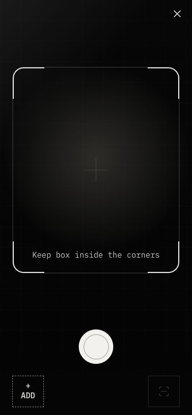 Camera interface for photographing the open box contents